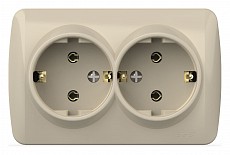 Розетка двойная с заземлением Elbi Eleсtriс Alsu 7 504-010300-907 500_191_2308474