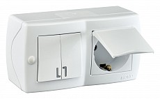 Блок с розеткой и выключателем Mono Electric Octans IP20 104-010101-187 500_191_2281642