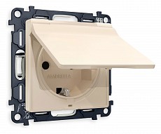 Розетка с заземлением и со шторкой, без рамки с крышкой Ambrella Volt ALFA MA328010 500_191_2306873