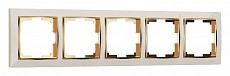 Рамка на 5 постов Werkel Snabb (слоновая кость/золото) W0051932 500_191_2296837