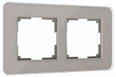 Рамка на 2 поста Werkel Elite (дымчатый, стекло) W0022417 500_191_2296869