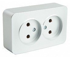 Розетка двойная без заземления Stekker София 49327 500_191_2301031