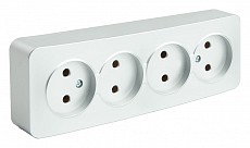 Розетка четверная без заземления Stekker София 49331 500_191_2301035