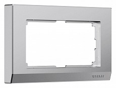 Рамка для двойной розетки Werkel Stark (серебряный матовый) W0081865 500_191_2261544