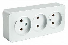 Розетка тройная без заземления Stekker София 49329 500_191_2301033
