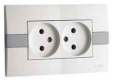 Розетка двойная Mono Electric Eсо 101-010105-121 500_191_2301479