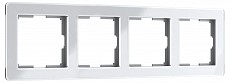 Рамка на 4 поста Werkel Acrylic (белый) W0042701 500_191_2296975