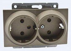 Розетка двойная с заземлением, без рамки Mono Electric Despina / Larissa 500-002304-120 500_191_2301618