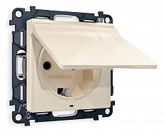 Розетка с заземлением и со шторкой, без рамки с крышкой Ambrella Volt ALFA MA308010 500_191_2306843