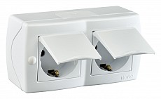 Блок с розетками влагозащищенными с заземлением и крышкой Mono Electric Octans IP20 104-010101-184 500_191_2301757