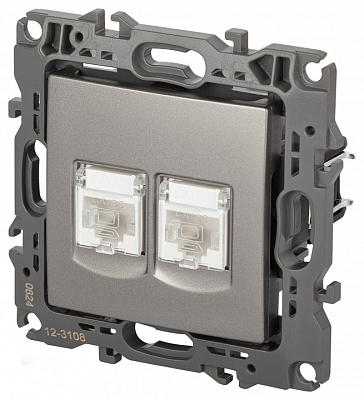 Розетка двойная Ethernet RJ-45 без рамки Эра Эра 12 12-3108-16 400_400_2395217