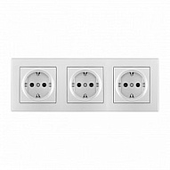 Розетка с заземлением и со шторкой Arte Milano SET06-3 SET06-3-40-1x3 silver 500_191_2305976