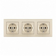 Розетка с заземлением и со шторкой Arte Milano SET06-3 SET06-3-40-1x3 shampan 500_191_2305975