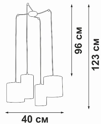 Подвесная люстра Vitaluce V3089 V3089-1/4S 400_400_1819069