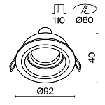 Встраиваемый светильник Technical DL025-2-01B 250_100_Array
