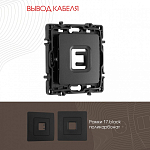Розетка для вывод кабеля без рамки Arte Milano am-217 217.49-1.black 250_100_2167937