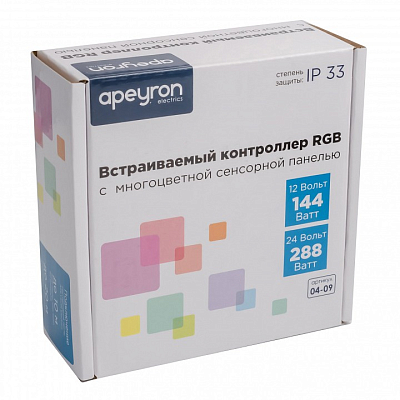 Панель-регулятора цвета RGB сенсорная встраиваемая Apeyron Electrics  04-09 400_400_2176115