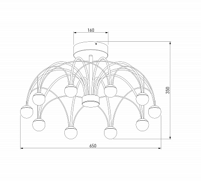 Люстра на штанге Eurosvet Ragno 90035/10 LED черный 400_400_1814019