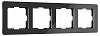 Рамка на 4 поста Werkel Acrylic (черный) W0042708 100_100_2130525