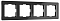 Рамка на 4 поста Werkel Acrylic (черный) W0042708