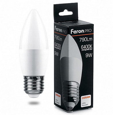 Лампа светодиодная Feron LB-1309 E27 9Вт 6400K 38064 400_400_1744614