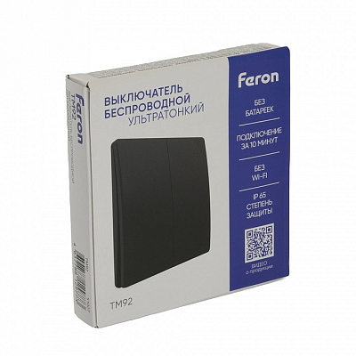 Выключатель беспроводной двухклавишный Feron TM92 51027 400_400_2122986