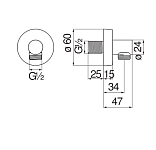 AD150/12FLP шланговое подсоединение, глянцевый черный 250_100_2407725