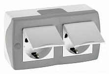 Блок с розетками влагозащищенными с заземлением и крышкой Mono Electric Octans IP20 104-020001-184 250_100_Array