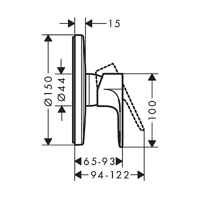 72667000S Set HG Rebris S смеситель для душа встройка (72667000+01800180) 400_400_2406969
