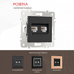 Розетка Ethernet RJ-45 без рамки Arte Milano am-203 203.45-2.black 250_100_2166680