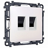 Розетка двойная Ethernet RJ-45 без рамки Ambrella Volt ALFA MA212110 100_100_2307976