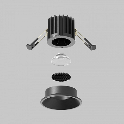 Встраиваемый светильник Maytoni Technical Round DL058-7W4K-B 400_400_2833289