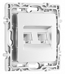 Розетка двойная RJ-11 и Ethernet RJ-45, без рамки Arte Milano am-217 217.44-1.silver 250_100_2167845