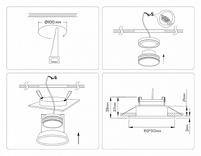 Встраиваемый светильник Ambrella Light TN TN6607 400_400_2031436