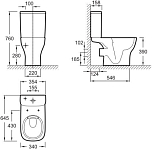 UJAJ102-WTE Struktura чаша напольного унитаза rimless, белая 250_100_2418349