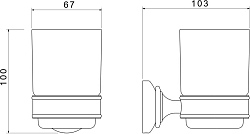 AQ4504PG КЛАССИК стакан с держателем, полир. золото 250_100_2412995