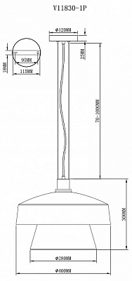 Подвесной светильник Moderli Takoma V11830-1P 400_400_2737254