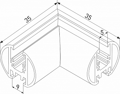 Соединитель угловой L-образный для треков накладных Elektrostandard Mini Magnetic a067578 400_400_2734076