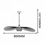 Подвесной светильник Imperiumloft HAT Black ﻿HAT01 250_100_1984188