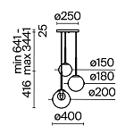 Подвесной светильник Maytoni MOD521PL-03G 250_100_802563