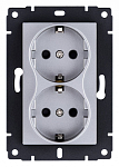 Розетка двойная с заземлением, без рамки Kollinger  REA-032GY 250_100_Array