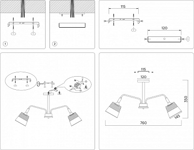 Люстра на штанге Ambrella Light TR TR4737 400_400_2181170