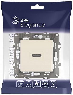 Розетка HDMI без рамки Эра Эра Elegance 14-3114-02 400_400_2400782