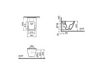 7082B003-0075 Подвесной унитаз Integra Square 54 см, безободковый (НУЖНА КРЫШКА 191-003-009, 810-003-009) 250_100_2731569
