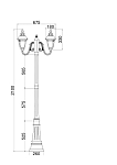 Садово-парковый светильник Outdoor O028FL-03BZ 250_100_2979412