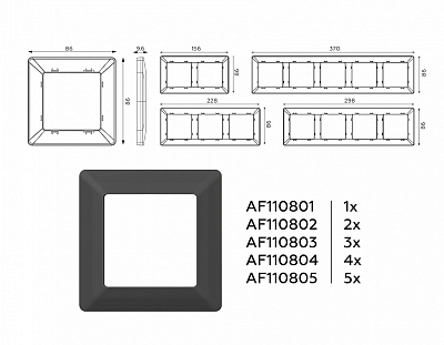 Рамка на 1 пост Ambrella Volt ALFA AF110801 400_400_2183617