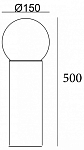 Наземный низкий светильник Escada 30001 30001G/01 250_100_2156762
