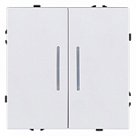 Выключатель проходной двухклавишный с подсветкой без рамки Kollinger Eclipse EC-011WG 250_100_Array