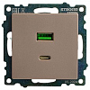 Розетка 2хUSB type A и C без рамки Stekker Катрин 50056 100_100_2301240