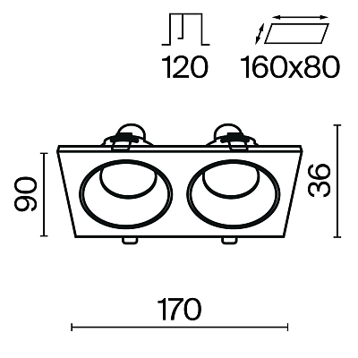 Встраиваемый светильник Technical DL033-2-02W 400_400_823772